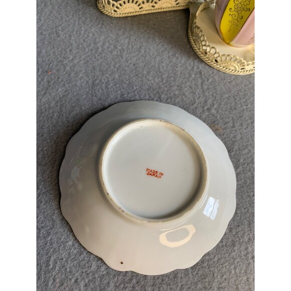 Pink and Yellow with Gold Accents Tea Cut and Saucer set Japan - Picture 6 of 11